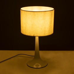 AMBROSIA 01395 Μοντέρνο Επιτραπέζιο Φωτιστικό Πορτατίφ με Ντουί 1 x E27 AC 220-240V IP20 - Λευκό - Μ25 x Π25 x Υ46cm