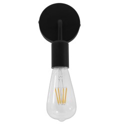 DON 01396 Vintage Φωτιστικό Τοίχου - Απλίκα με Ντουί 1 x E27 AC 220-240V IP20 - Μαύρο - Μ10 x Π7 x Υ16cm