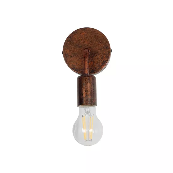 DON 01398 Vintage Φωτιστικό Τοίχου - Απλίκα με Ντουί 1 x E27 AC 220-240V IP20 - Χάλκινο Εφέ Σκουριάς - Μ10 x Π7 x Υ16cm