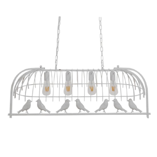 NEST 01403 Vintage Κρεμαστό Φωτιστικό Φιγούρα Πολύφωτο 4 x E27 IP20 Λευκό Μέταλλο με Πράσινο Πλαστικό - Μ103 x Π34 x Υ36.5cm NEST 01403 Vintage Κρεμαστό Φωτιστικό Φιγούρα Πολύφωτο 4 x E27 IP20 Λευκό Μέταλλο με Πράσινο Πλαστικό - Μ103 x Π34 x Υ36.5cm