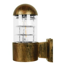 NEWI 01420 Μοντέρνο Φωτιστικό Τοίχου - Απλίκα με Ντουί 1 x E27 AC 220-240V IP20 - Μπρούτζινο - Μ11 x Π17 x Υ25cm