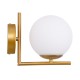 JADA 01426 Μοντέρνο Φωτιστικό Τοίχου - Απλίκα με Ντουί 1 x E27 AC 220-240V IP20 - Χρυσό & Λευκό - Μ15 x Π21.5 x Υ18cm