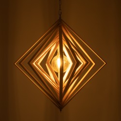 OCTAVE 01431 Μοντέρνο Κρεμαστό Φωτιστικό Οροφής με Ντουί 1 x E27 AC 220-240V IP20 - Μπεζ - Μ64 x Π64 x Y66cm