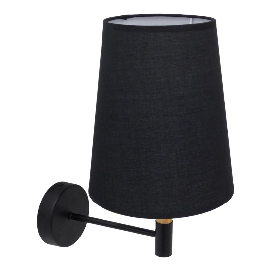 LYDFORD 01432 Μοντέρνο Φωτιστικό Τοίχου - Απλίκα με Ντουί 1 x E27 AC 220-240V IP20 - Μαύρο & Μπεζ - Μ20 x Π28 x Υ36cm