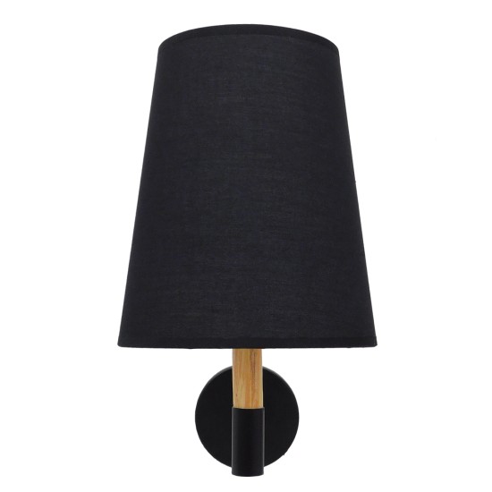 LYDFORD 01432 Μοντέρνο Φωτιστικό Τοίχου - Απλίκα με Ντουί 1 x E27 AC 220-240V IP20 - Μαύρο & Μπεζ - Μ20 x Π28 x Υ36cm