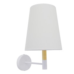 LYDFORD 01433 Μοντέρνο Φωτιστικό Τοίχου - Απλίκα με Ντουί 1 x E27 AC 220-240V IP20 - Λευκό & Μπέζ - Μ20 x Π28 x Υ36cm