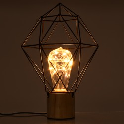 ANTLER 01443 Μοντέρνο Επιτραπέζιο Φωτιστικό LED 2.2W 154lm 360° DC 5V IP20 Θερμό Λευκό 2700K - DIODE - Μαύρο & Μπεζ - Μ19 x Π19 x Υ29cm - 2 Χρόνια Εγγύηση