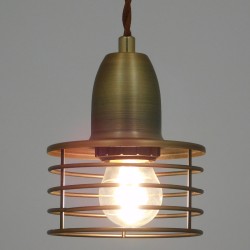 MANHATTAN 01454 Μοντέρνο Κρεμαστό Φωτιστικό Οροφής με Ντουί 1 x E27 AC 220-240V IP20 - Μπρούτζινο - Μ11 x Π11 x Υ14cm