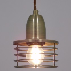 MANHATTAN 01455 Μοντέρνο Κρεμαστό Φωτιστικό Οροφής με Ντουί 1 x E27 AC 220-240V IP20 - Μπρούτζινο - Μ11 x Π11 x Υ14cm