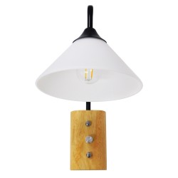 ALESSIA 01457 Μοντέρνο Φωτιστικό Τοίχου - Απλίκα με Ντουί 1 x E27 AC 220-240V IP20 - Μπεζ & Μαύρο - Μ18 x Π26 x Υ29cm