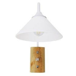 ALESSIA 01458 Μοντέρνο Φωτιστικό Τοίχου - Απλίκα με Ντουί 1 x E27 AC 220-240V IP20 - Μπεζ & Λευκό - Μ18 x Π26 x Υ29cm