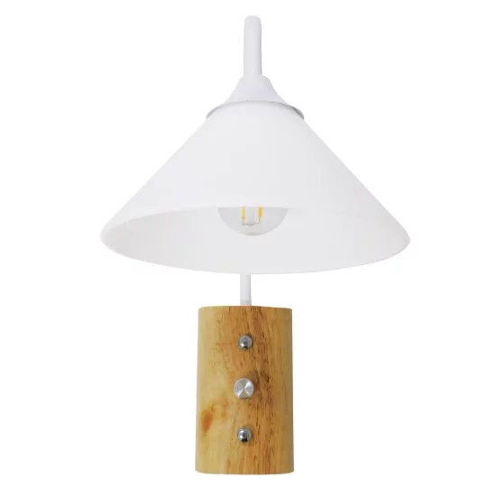 ALESSIA 01458 Μοντέρνο Φωτιστικό Τοίχου - Απλίκα με Ντουί 1 x E27 AC 220-240V IP20 - Μπεζ & Λευκό - Μ18 x Π26 x Υ29cm