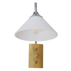 ALESSIA 01459 Μοντέρνο Φωτιστικό Τοίχου - Απλίκα με Ντουί 1 x E27 AC 220-240V IP20 - Μπεζ & Ασημί - Μ18 x Π26 x Υ29cm