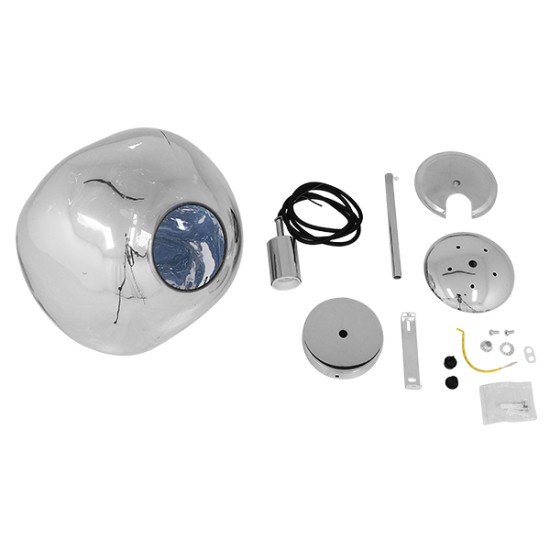 DIXAR 01460 Μοντέρνο Κρεμαστό Φωτιστικό Οροφής με Ντουί 1 x E27 AC 220-240V IP20 - Ασημί - Μ28 x Π28 x Υ40cm