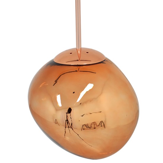 DIXAR 01461 Μοντέρνο Κρεμαστό Φωτιστικό Οροφής με Ντουί 1 x E27 AC 220-240V IP20 - Χάλκινο Φιμέ - Μ28 x Π28 x Υ40cm