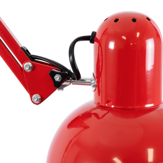 AUDREY 01470 Vintage Επιδαπέδιο Φωτιστικό με Ντουί 1 x E27 AC 220-240V IP20 - Κόκκινο - Μ15 x Π15 x Υ190cm