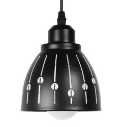 COOLIE 01476 Μοντέρνο Κρεμαστό Φωτιστικό Οροφής με Ντουί 1 x E27 AC 220-240V IP20 - Μαύρο & Ασημί - Μ12.5 x Π12.5 x Υ11.5cm