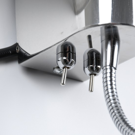 ELEGANT 01492 Μοντέρνο Φωτιστικό Τοίχου - Απλίκα Ξενοδοχείου Reading Light με Ντουί 1 x E27 LED 3W 360lm 36° AC 220-240V IP20 Θερμό Λευκό 2700K - Bridgelux COB Chip - Χρώμιο & Μαύρο - Μ26.5 x Π15 x Υ43cm - 2 Χρόνια Εγγύηση