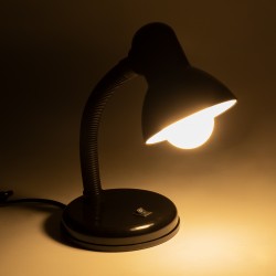 STUDENT 01530 Μοντέρνο Επιτραπέζιο Φωτιστικό Πορτατίφ με Ντουί 1 x E27 AC 220-240V IP20 - Μαύρο - Μ12 x Π12 x Υ32cm