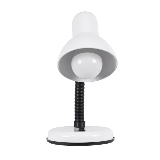 STUDENT 01531 Μοντέρνο Επιτραπέζιο Φωτιστικό Πορτατίφ με Ντουί 1 x E27 AC 220-240V IP20 - Λευκό & Μαύρο - Μ12 x Π12 x Υ32cm