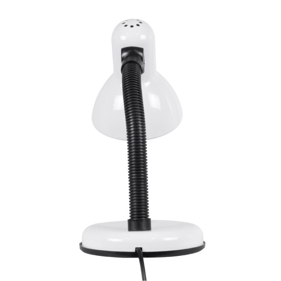 STUDENT 01531 Μοντέρνο Επιτραπέζιο Φωτιστικό Πορτατίφ με Ντουί 1 x E27 AC 220-240V IP20 - Λευκό & Μαύρο - Μ12 x Π12 x Υ32cm