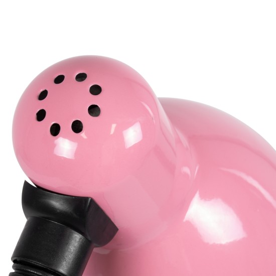 STUDENT 01534 Μοντέρνο Επιτραπέζιο Φωτιστικό Πορτατίφ με Ντουί 1 x E27 AC 220-240V IP20 - Ροζ & Μαύρο - Μ12 x Π12 x Υ32cm