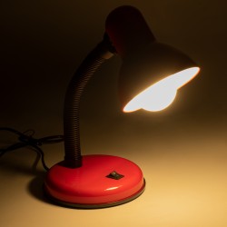 STUDENT 01535 Μοντέρνο Επιτραπέζιο Φωτιστικό Πορτατίφ με Ντουί 1 x E27 AC 220-240V IP20 - Κόκκινο - Μ12 x Π12 x Υ32cm