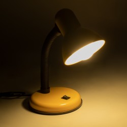 STUDENT 01536 Μοντέρνο Επιτραπέζιο Φωτιστικό Πορτατίφ με Ντουί 1 x E27 AC 220-240V IP20 - Κίτρινο & Μαύρο - Μ12 x Π12 x Υ32cm