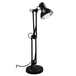 DESK 01538 Μοντέρνο Επιτραπέζιο Φωτιστικό Πορτατίφ με Ντουί 1 x E27 AC 220-240V IP20 - Μαύρο - Μ15 x Π15 x Υ67cm