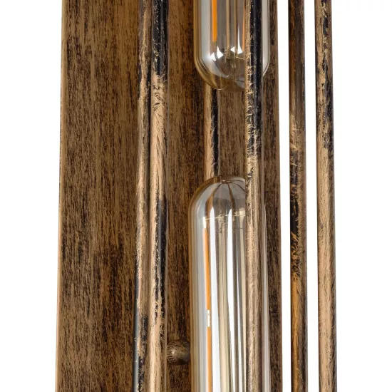 BESPOKE 01568 Vintage Φωτιστικό Τοίχου - Απλίκα με Ντουί 2 x E27 AC 220-240V IP20 - Χρυσό Εφέ Σκουριάς - Μ10 x Π11 x Υ47cm