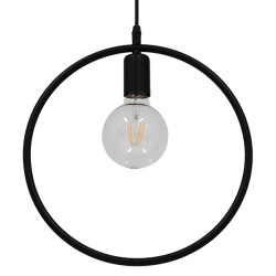 OMICRON 01578 Μοντέρνο Κρεμαστό Φωτιστικό Οροφής με Ντουί 1 x E27 AC 220-240V IP20 - Μαύρο - Μ33 x Π4 x Υ33cm