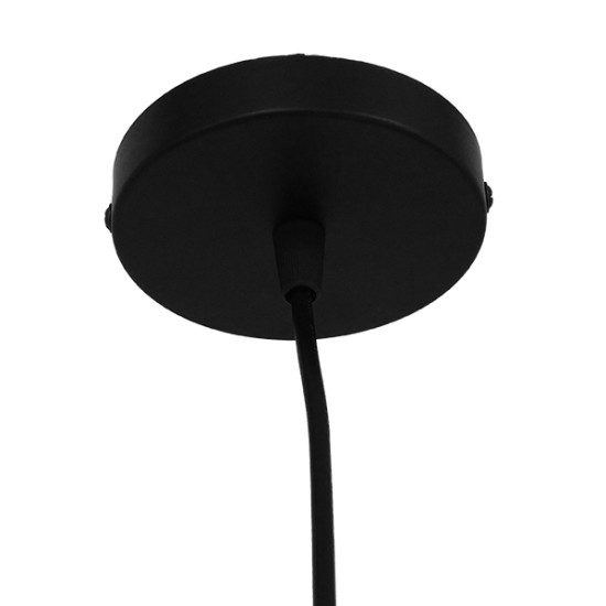 OMICRON 01578 Μοντέρνο Κρεμαστό Φωτιστικό Οροφής με Ντουί 1 x E27 AC 220-240V IP20 - Μαύρο - Μ33 x Π4 x Υ33cm