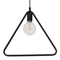 DELTA 01580 Μοντέρνο Κρεμαστό Φωτιστικό Οροφής με Ντουί 1 x E27 AC 220-240V IP20 - Μαύρο - Μ37 x Π4 x Υ33cm