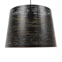 ACCADEMIA 01584 Μοντέρνο Κρεμαστό Φωτιστικό Οροφής με Ντουί 1 x E27 AC 220-240V IP20 - Μαύρο & Χρυσό - Μ35 x Π35 x Y25cm