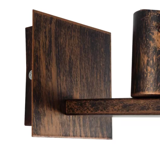 LITTLE MAN 01592 Μοντέρνο Φωτιστικό Τοίχου - Απλίκα με Ντουί 1 x E27 AC 220-240V IP20 - Χάλκινο - Μ12 x Π19 x Υ17cm