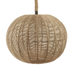 MANDALA 01593 Vintage Κρεμαστό Φωτιστικό Οροφής με Ντουί 1 x E27 AC 220-240V IP20 - Μπεζ - Μ60 x Π60 x Υ45cm