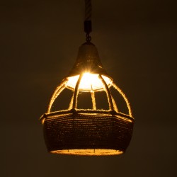 KUBRIC 01605 Boho Κρεμαστό Φωτιστικό Οροφής με Ντουί 1 x E27 AC 220-240V IP20 - Μπεζ - Μ30 x Π30 x Y40cm