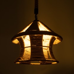 SOLITARIO 01606 Boho Κρεμαστό Φωτιστικό Οροφής με Ντουί 1 x E27 AC 220-240V IP20 - Μπεζ - Μ36 x Π36 x Y30cm