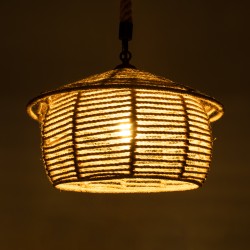 SPIRIT 01607 Boho Κρεμαστό Φωτιστικό Οροφής με Ντουί 1 x E27 AC 220-240V IP20 - Μπεζ - Μ35 x Π35 x Y30cm