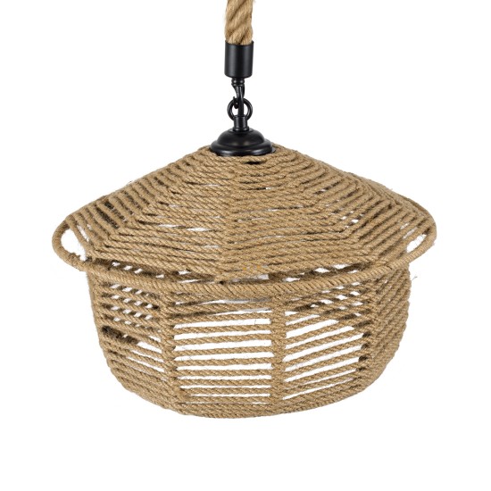 SPIRIT 01607 Boho Κρεμαστό Φωτιστικό Καμπάνα Μονόφωτο 1 x E27 IP20 Μπεζ Σχοινί - Μ35 x Π35 x Y30cm SPIRIT 01607 Boho Κρεμαστό Φωτιστικό Καμπάνα Μονόφωτο 1 x E27 IP20 Μπεζ Σχοινί - Μ35 x Π35 x Y30cm