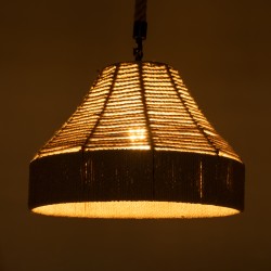 DOGMA 01609 Boho Κρεμαστό Φωτιστικό Οροφής με Ντουί 1 x E27 AC 220-240V IP20 - Μπεζ - Μ38 x Π38 x Υ28cm