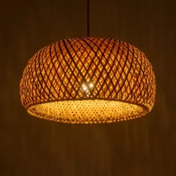 SAN TROPEZ 01626 Boho Κρεμαστό Φωτιστικό Οροφής με Ντουί 1 x E27 AC 220-240V IP20 - Μπεζ - Μ38 x Π38 x Υ22cm