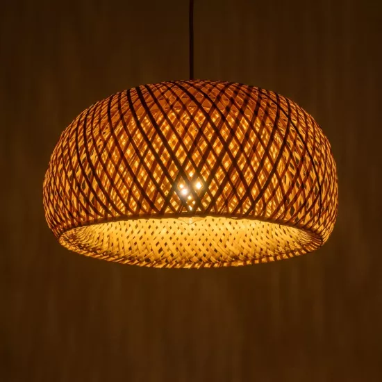 SAN TROPEZ 01626 Boho Κρεμαστό Φωτιστικό Οροφής με Ντουί 1 x E27 AC 220-240V IP20 - Μπεζ - Μ38 x Π38 x Υ22cm