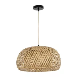 SAN TROPEZ 01626 Boho Κρεμαστό Φωτιστικό Οροφής με Ντουί 1 x E27 AC 220-240V IP20 - Μπεζ - Μ38 x Π38 x Υ22cm