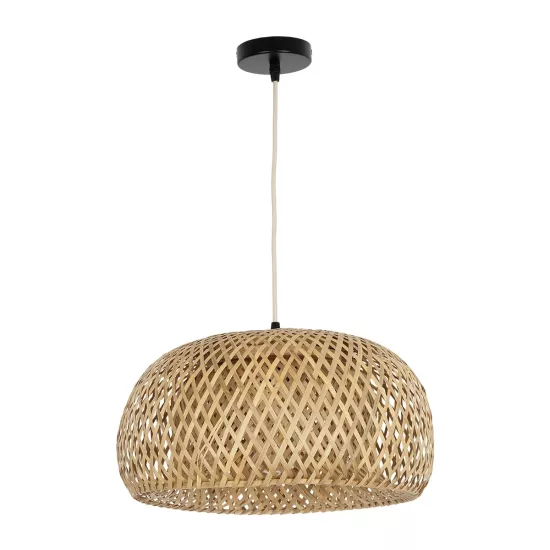 SAN TROPEZ 01626 Boho Κρεμαστό Φωτιστικό Οροφής με Ντουί 1 x E27 AC 220-240V IP20 - Μπεζ - Μ38 x Π38 x Υ22cm