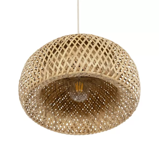 SAN TROPEZ 01626 Boho Κρεμαστό Φωτιστικό Οροφής με Ντουί 1 x E27 AC 220-240V IP20 - Μπεζ - Μ38 x Π38 x Υ22cm