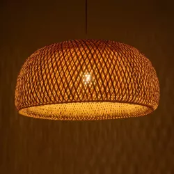 SAN TROPEZ 01627 Boho Κρεμαστό Φωτιστικό Οροφής με Ντουί 1 x E27 AC 220-240V IP20 - Μπεζ - Μ60 x Π60 x Υ29cm