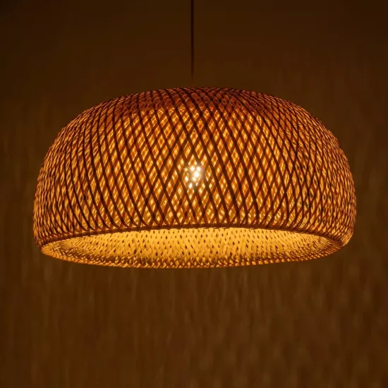 SAN TROPEZ 01627 Boho Κρεμαστό Φωτιστικό Οροφής με Ντουί 1 x E27 AC 220-240V IP20 - Μπεζ - Μ60 x Π60 x Υ29cm