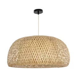 SAN TROPEZ 01627 Boho Κρεμαστό Φωτιστικό Οροφής με Ντουί 1 x E27 AC 220-240V IP20 - Μπεζ - Μ60 x Π60 x Υ29cm