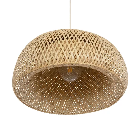 SAN TROPEZ 01627 Boho Κρεμαστό Φωτιστικό Οροφής με Ντουί 1 x E27 AC 220-240V IP20 - Μπεζ - Μ60 x Π60 x Υ29cm